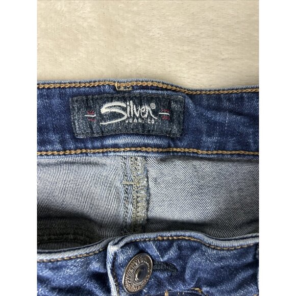Silver Jeans Avery Super Skinny Womens Size 18 / 31L Blue Medium - Picture 4 of 12